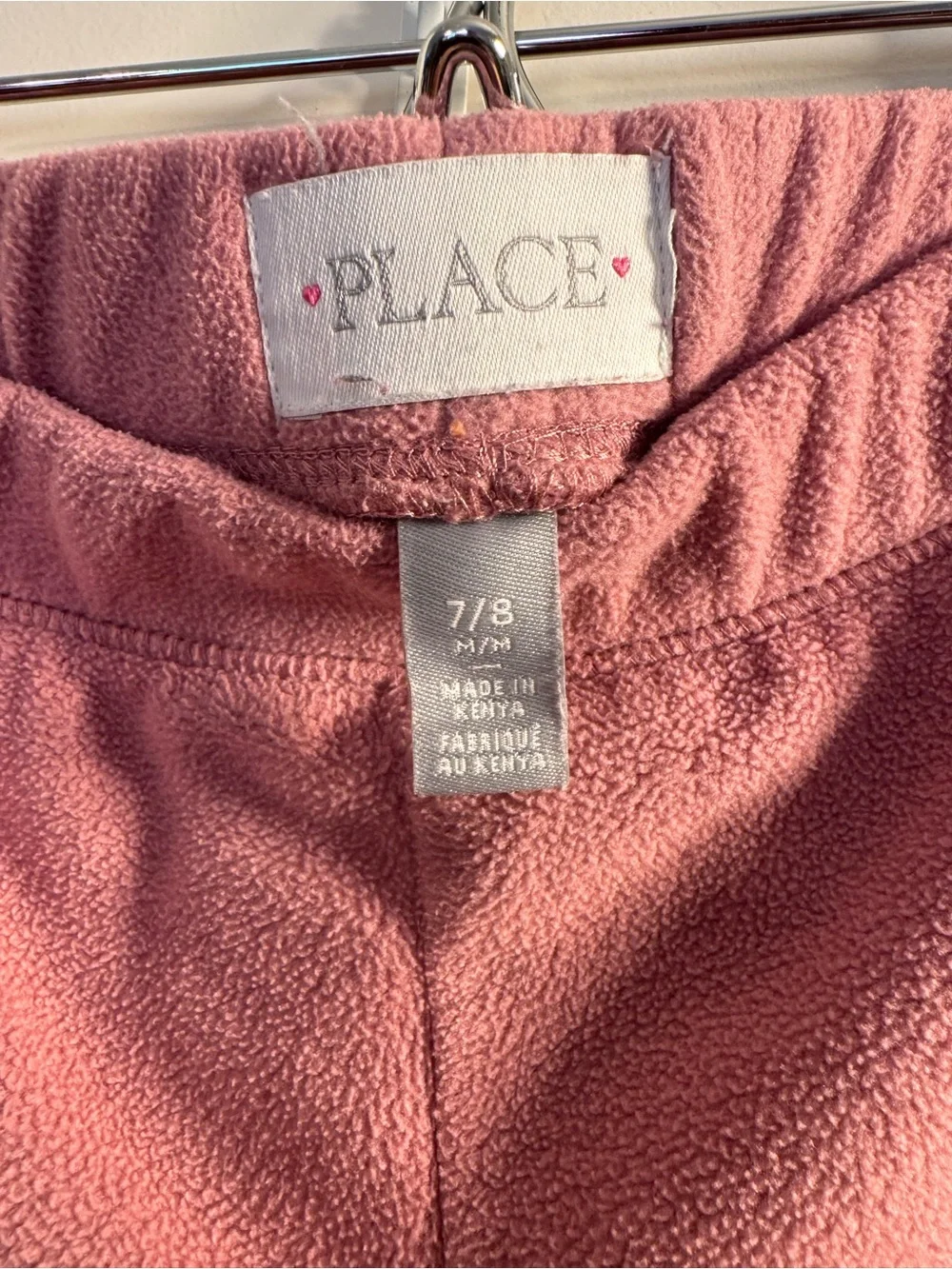 Girls size 7/8 The Children's Place Pink Fleece Bootcut Sweatpants
